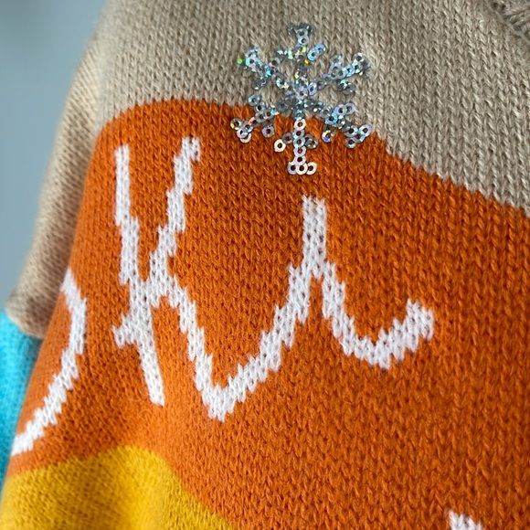 Major Major Label Group Ski You Later Penguin Winter Sweater size L, NWT - Picture 4 of 11